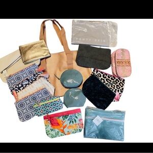 Cosmetic Bag & Pouch Bundle + Tote Bag | Cle de Peau, Estee Lauder and more